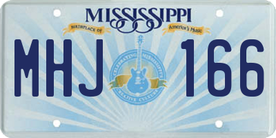 MS license plate MHJ166