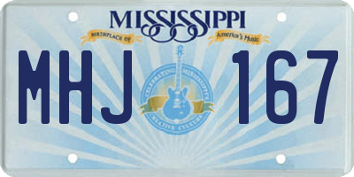 MS license plate MHJ167
