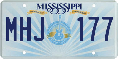 MS license plate MHJ177