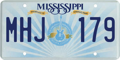 MS license plate MHJ179