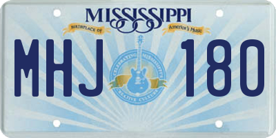 MS license plate MHJ180