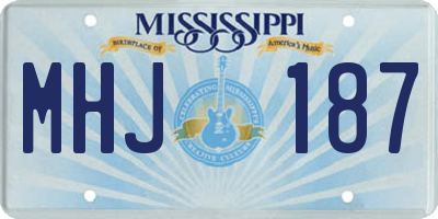 MS license plate MHJ187