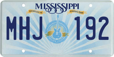 MS license plate MHJ192
