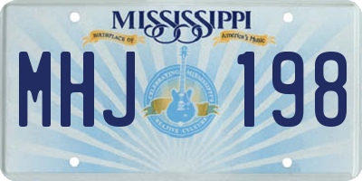 MS license plate MHJ198