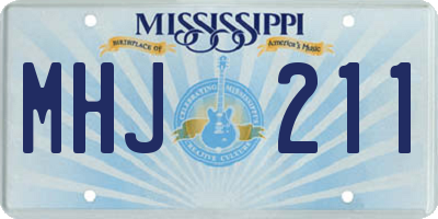 MS license plate MHJ211