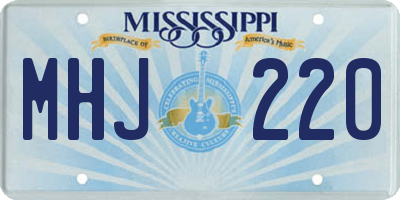 MS license plate MHJ220