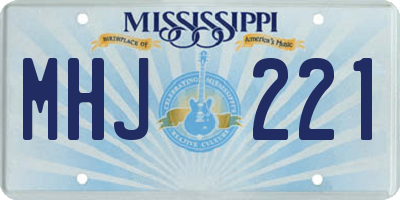 MS license plate MHJ221