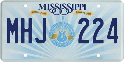 MS license plate MHJ224