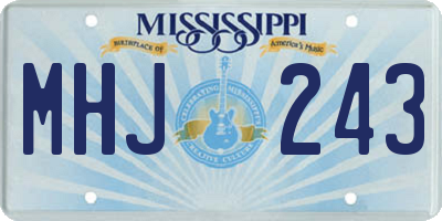 MS license plate MHJ243
