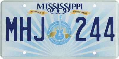 MS license plate MHJ244