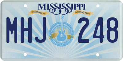 MS license plate MHJ248