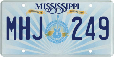 MS license plate MHJ249