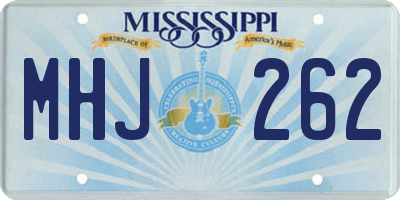 MS license plate MHJ262