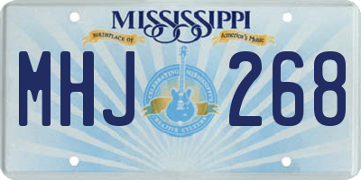 MS license plate MHJ268