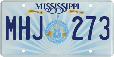 MS license plate MHJ273