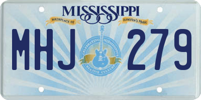 MS license plate MHJ279