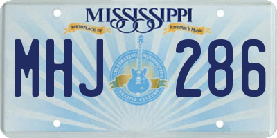 MS license plate MHJ286
