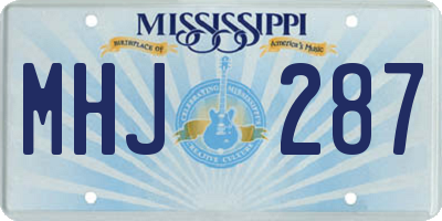MS license plate MHJ287