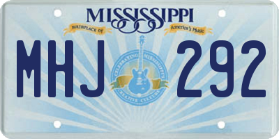 MS license plate MHJ292