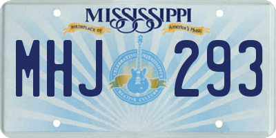 MS license plate MHJ293