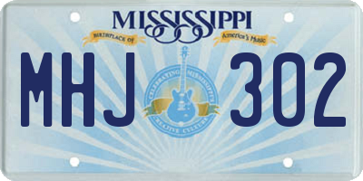 MS license plate MHJ302