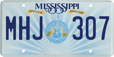 MS license plate MHJ307