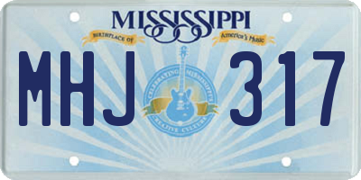 MS license plate MHJ317