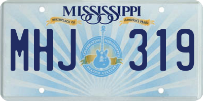 MS license plate MHJ319