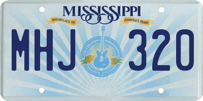 MS license plate MHJ320