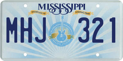 MS license plate MHJ321