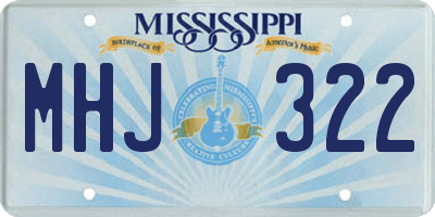 MS license plate MHJ322