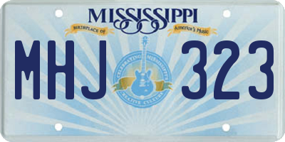 MS license plate MHJ323