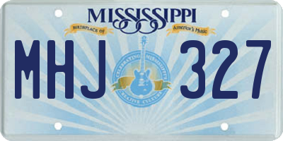 MS license plate MHJ327