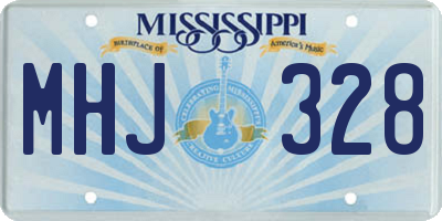 MS license plate MHJ328