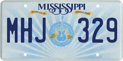 MS license plate MHJ329