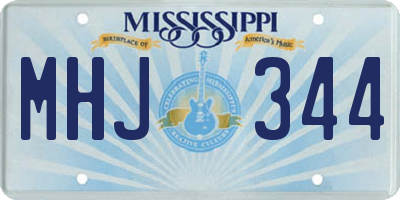 MS license plate MHJ344