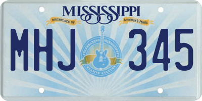 MS license plate MHJ345