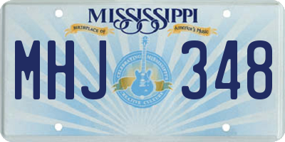 MS license plate MHJ348