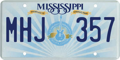 MS license plate MHJ357
