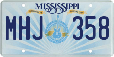 MS license plate MHJ358