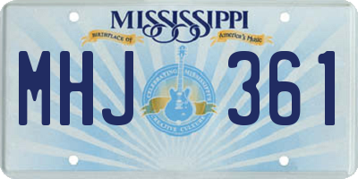 MS license plate MHJ361