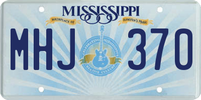 MS license plate MHJ370