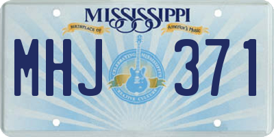 MS license plate MHJ371