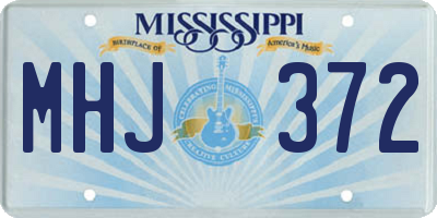MS license plate MHJ372