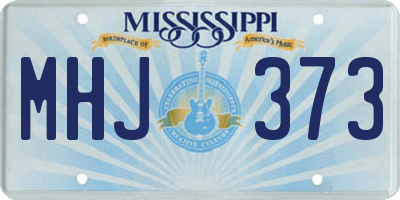 MS license plate MHJ373