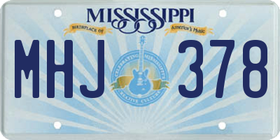 MS license plate MHJ378