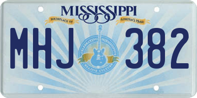 MS license plate MHJ382