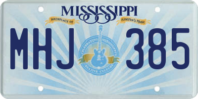 MS license plate MHJ385