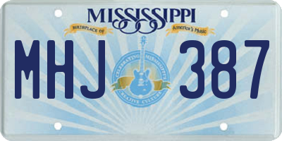 MS license plate MHJ387