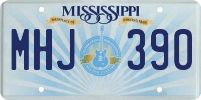 MS license plate MHJ390